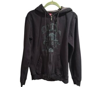 Men’s Quicksilver black Zip-up hoodie size L